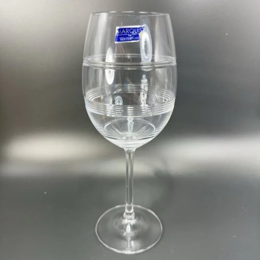 Waterford Clear Crystal Glass Single Goblet Barware Cup Marquis By Waterford VTG